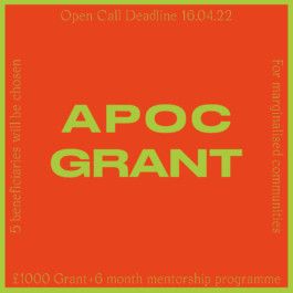 SICKY — APOC Grants. Providing support for designers and artists 